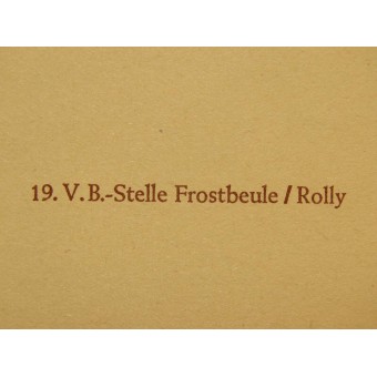 V.B. -Stelle Frostbeule / Rolly Fritz von Brauner. Espenlaub militaria